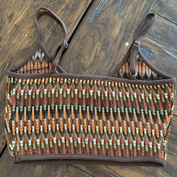 12th Tribe Multicolor Knit Crop Top - Picture 3 of 9